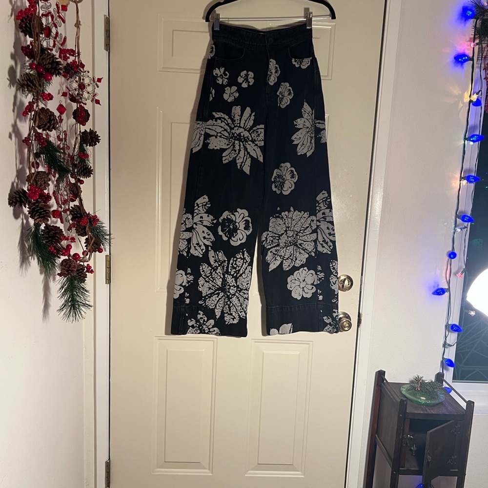 FreePeople Talia Floral Wide-Leg Pants